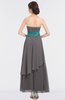 ColsBM Johanna Ridge Grey Elegant A-line Sleeveless Zip up Ankle Length Ruching Bridesmaid Dresses
