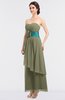 ColsBM Johanna Sponge Elegant A-line Sleeveless Zip up Ankle Length Ruching Bridesmaid Dresses