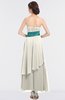 ColsBM Johanna Whisper White Elegant A-line Sleeveless Zip up Ankle Length Ruching Bridesmaid Dresses