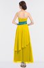 ColsBM Johanna Yellow Elegant A-line Sleeveless Zip up Ankle Length Ruching Bridesmaid Dresses