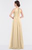ColsBM Ellie Apricot Gelato Classic Halter Sleeveless Zip up Floor Length Flower Bridesmaid Dresses