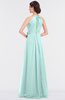 ColsBM Ellie Blue Glass Classic Halter Sleeveless Zip up Floor Length Flower Bridesmaid Dresses