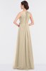 ColsBM Ellie Champagne Classic Halter Sleeveless Zip up Floor Length Flower Bridesmaid Dresses