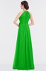 ColsBM Ellie Classic Green Classic Halter Sleeveless Zip up Floor Length Flower Bridesmaid Dresses