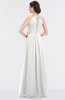 ColsBM Ellie Cloud White Classic Halter Sleeveless Zip up Floor Length Flower Bridesmaid Dresses