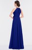 ColsBM Ellie Electric Blue Classic Halter Sleeveless Zip up Floor Length Flower Bridesmaid Dresses