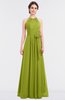 ColsBM Ellie Green Oasis Classic Halter Sleeveless Zip up Floor Length Flower Bridesmaid Dresses