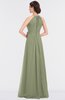 ColsBM Ellie Moss Green Classic Halter Sleeveless Zip up Floor Length Flower Bridesmaid Dresses