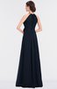 ColsBM Ellie Navy Blue Classic Halter Sleeveless Zip up Floor Length Flower Bridesmaid Dresses