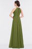 ColsBM Ellie Olive Green Classic Halter Sleeveless Zip up Floor Length Flower Bridesmaid Dresses