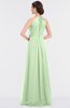 ColsBM Ellie Pale Green Classic Halter Sleeveless Zip up Floor Length Flower Bridesmaid Dresses