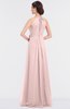 ColsBM Ellie Pastel Pink Classic Halter Sleeveless Zip up Floor Length Flower Bridesmaid Dresses