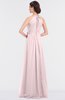 ColsBM Ellie Petal Pink Classic Halter Sleeveless Zip up Floor Length Flower Bridesmaid Dresses