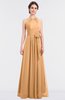 ColsBM Ellie Salmon Buff Classic Halter Sleeveless Zip up Floor Length Flower Bridesmaid Dresses