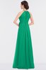 ColsBM Ellie Sea Green Classic Halter Sleeveless Zip up Floor Length Flower Bridesmaid Dresses