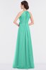 ColsBM Ellie Seafoam Green Classic Halter Sleeveless Zip up Floor Length Flower Bridesmaid Dresses