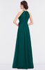 ColsBM Ellie Shaded Spruce Classic Halter Sleeveless Zip up Floor Length Flower Bridesmaid Dresses