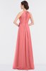 ColsBM Ellie Shell Pink Classic Halter Sleeveless Zip up Floor Length Flower Bridesmaid Dresses