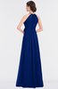 ColsBM Ellie Sodalite Blue Classic Halter Sleeveless Zip up Floor Length Flower Bridesmaid Dresses