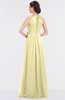 ColsBM Ellie Soft Yellow Classic Halter Sleeveless Zip up Floor Length Flower Bridesmaid Dresses