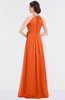 ColsBM Ellie Tangerine Classic Halter Sleeveless Zip up Floor Length Flower Bridesmaid Dresses