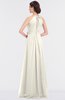 ColsBM Ellie Whisper White Classic Halter Sleeveless Zip up Floor Length Flower Bridesmaid Dresses