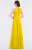 ColsBM Ellie Yellow Classic Halter Sleeveless Zip up Floor Length Flower Bridesmaid Dresses