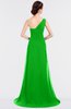 ColsBM Ruby Classic Green Elegant A-line Asymmetric Neckline Sleeveless Zip up Sweep Train Bridesmaid Dresses