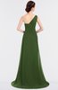 ColsBM Ruby Garden Green Elegant A-line Asymmetric Neckline Sleeveless Zip up Sweep Train Bridesmaid Dresses