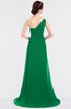 ColsBM Ruby Green Elegant A-line Asymmetric Neckline Sleeveless Zip up Sweep Train Bridesmaid Dresses
