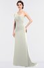 ColsBM Ruby Ivory Elegant A-line Asymmetric Neckline Sleeveless Zip up Sweep Train Bridesmaid Dresses