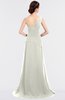 ColsBM Ruby Ivory Elegant A-line Asymmetric Neckline Sleeveless Zip up Sweep Train Bridesmaid Dresses