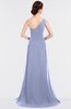 ColsBM Ruby Lavender Elegant A-line Asymmetric Neckline Sleeveless Zip up Sweep Train Bridesmaid Dresses