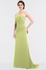 ColsBM Ruby Lime Sherbet Elegant A-line Asymmetric Neckline Sleeveless Zip up Sweep Train Bridesmaid Dresses