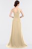 ColsBM Ruby Marzipan Elegant A-line Asymmetric Neckline Sleeveless Zip up Sweep Train Bridesmaid Dresses