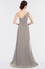 ColsBM Ruby Mushroom Elegant A-line Asymmetric Neckline Sleeveless Zip up Sweep Train Bridesmaid Dresses
