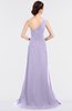 ColsBM Ruby Pastel Lilac Elegant A-line Asymmetric Neckline Sleeveless Zip up Sweep Train Bridesmaid Dresses