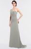 ColsBM Ruby Platinum Elegant A-line Asymmetric Neckline Sleeveless Zip up Sweep Train Bridesmaid Dresses