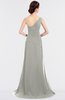 ColsBM Ruby Platinum Elegant A-line Asymmetric Neckline Sleeveless Zip up Sweep Train Bridesmaid Dresses