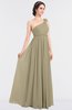 ColsBM Lucy Candied Ginger Mature Asymmetric Neckline Sleeveless Zip up Floor Length Ruching Bridesmaid Dresses