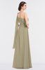 ColsBM Lucy Candied Ginger Mature Asymmetric Neckline Sleeveless Zip up Floor Length Ruching Bridesmaid Dresses