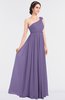 ColsBM Lucy Chalk Violet Mature Asymmetric Neckline Sleeveless Zip up Floor Length Ruching Bridesmaid Dresses