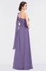 ColsBM Lucy Chalk Violet Mature Asymmetric Neckline Sleeveless Zip up Floor Length Ruching Bridesmaid Dresses