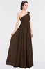 ColsBM Lucy Copper Mature Asymmetric Neckline Sleeveless Zip up Floor Length Ruching Bridesmaid Dresses