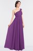 ColsBM Lucy Dahlia Mature Asymmetric Neckline Sleeveless Zip up Floor Length Ruching Bridesmaid Dresses