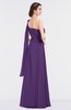 ColsBM Lucy Dark Purple Mature Asymmetric Neckline Sleeveless Zip up Floor Length Ruching Bridesmaid Dresses