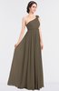ColsBM Lucy Otter Mature Asymmetric Neckline Sleeveless Zip up Floor Length Ruching Bridesmaid Dresses