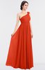 ColsBM Lucy Persimmon Mature Asymmetric Neckline Sleeveless Zip up Floor Length Ruching Bridesmaid Dresses