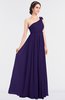ColsBM Lucy Royal Purple Mature Asymmetric Neckline Sleeveless Zip up Floor Length Ruching Bridesmaid Dresses