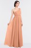 ColsBM Lucy Salmon Mature Asymmetric Neckline Sleeveless Zip up Floor Length Ruching Bridesmaid Dresses